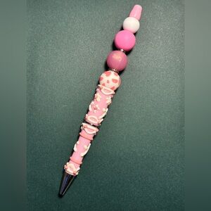 Pink Beaded Decorative Pen